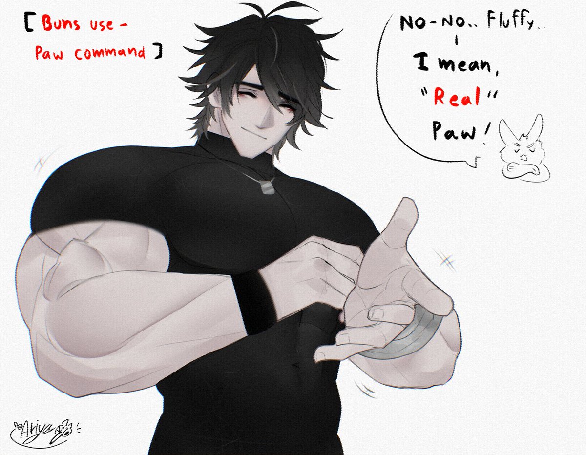 ariyakonsuay's tweet image. That was one deadly handshake 💀

But His Owner loves those danger puppy paws, even though they could end him in seconds 💀

Fact: Good Boi hate his feral side 
'cause sometimes he can’t fully control his instincts.

That’s why he takes meds to prevent the further lethal accident