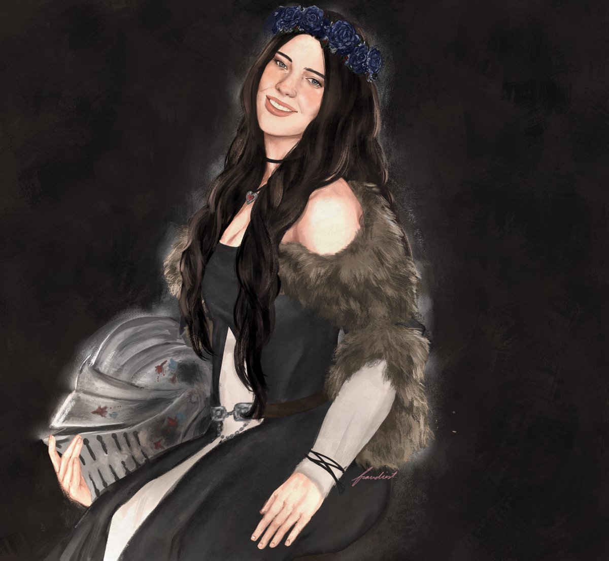 frostssie's tweet photo. too late for lyaweek but! lyanna portrait 🩵 #ASOIAF https://t.co/zzqiJbQZLL