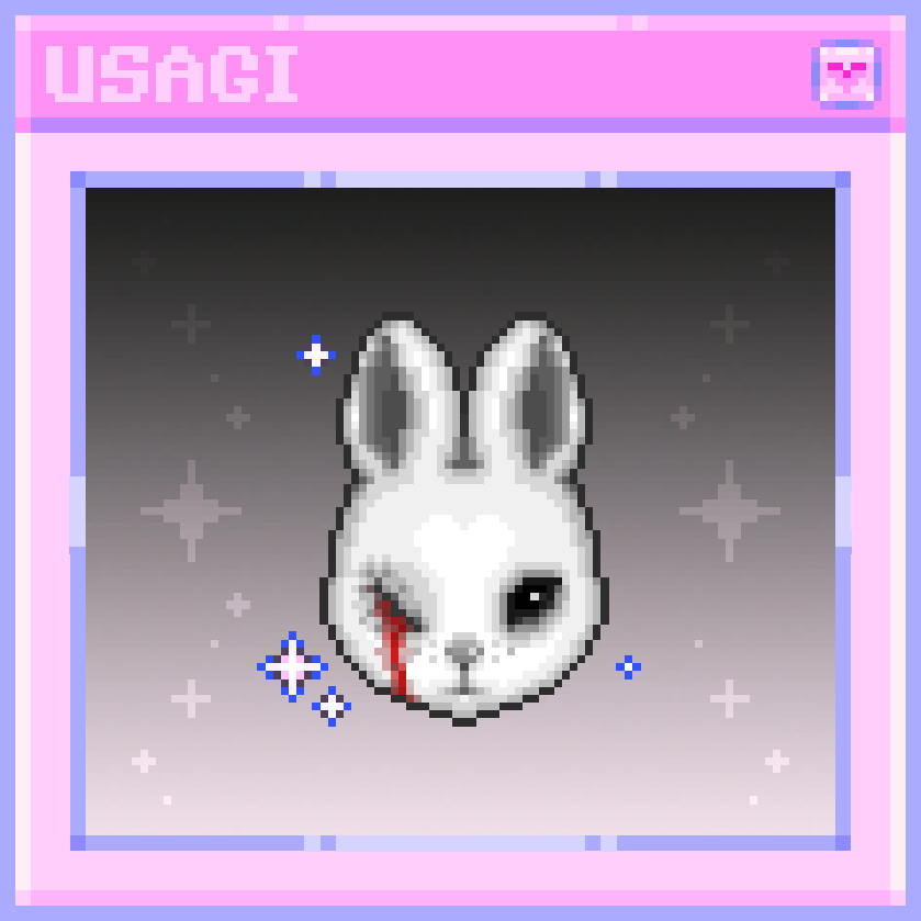 cultchidori_png's tweet photo. an astral version of little Usagi, complete with idle animation and a dialogue portrait (,,>﹏<,,)
you can meet this rabbit in every version of the world in YUNODREAM.

#YUNODREAM #ドット絵 #indiedev https://t.co/lDGOKQQITa