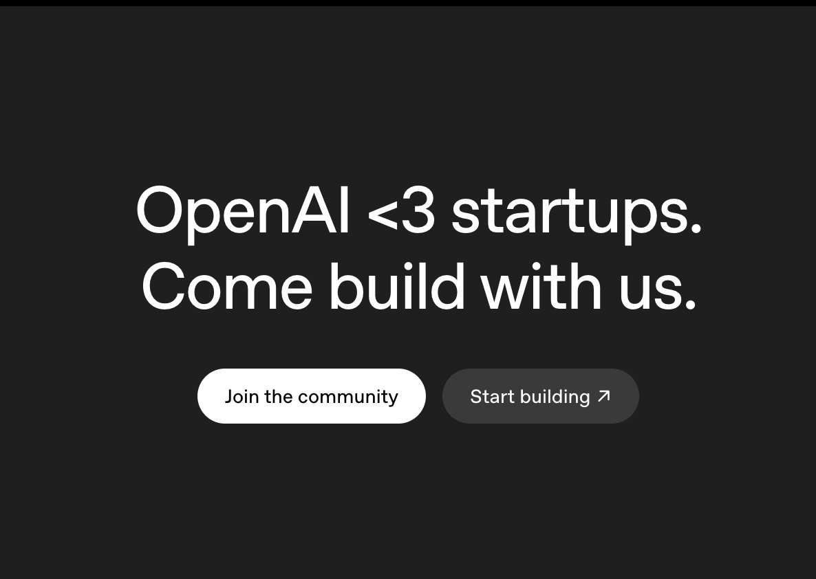 OpenAI Startup Credits are OPEN btw

> Up to $100K+ in API credits for early-stage startups  
> Backed by OpenAI + partner VCs / accelerators  
> Use credits for GPT, vision, embeddings, agents &amp; infra  
> No revenue requirement, just a real product &amp; traction  
> One of the