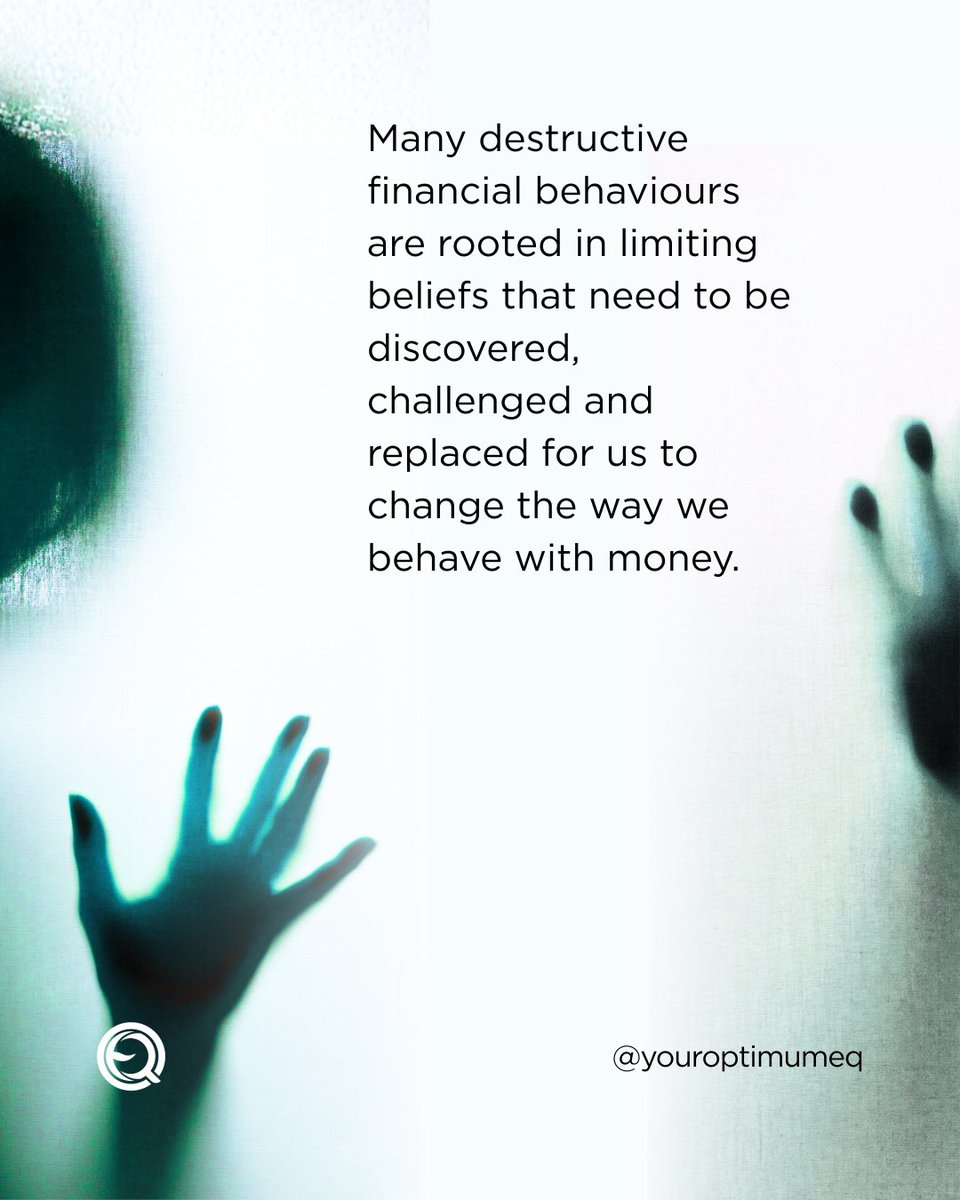 YourOptimumEQ's tweet photo. Challenge your unhelpful beliefs about money. Change your destructive financial behaviors.

Let's get started. https://t.co/J18LaDLp7v