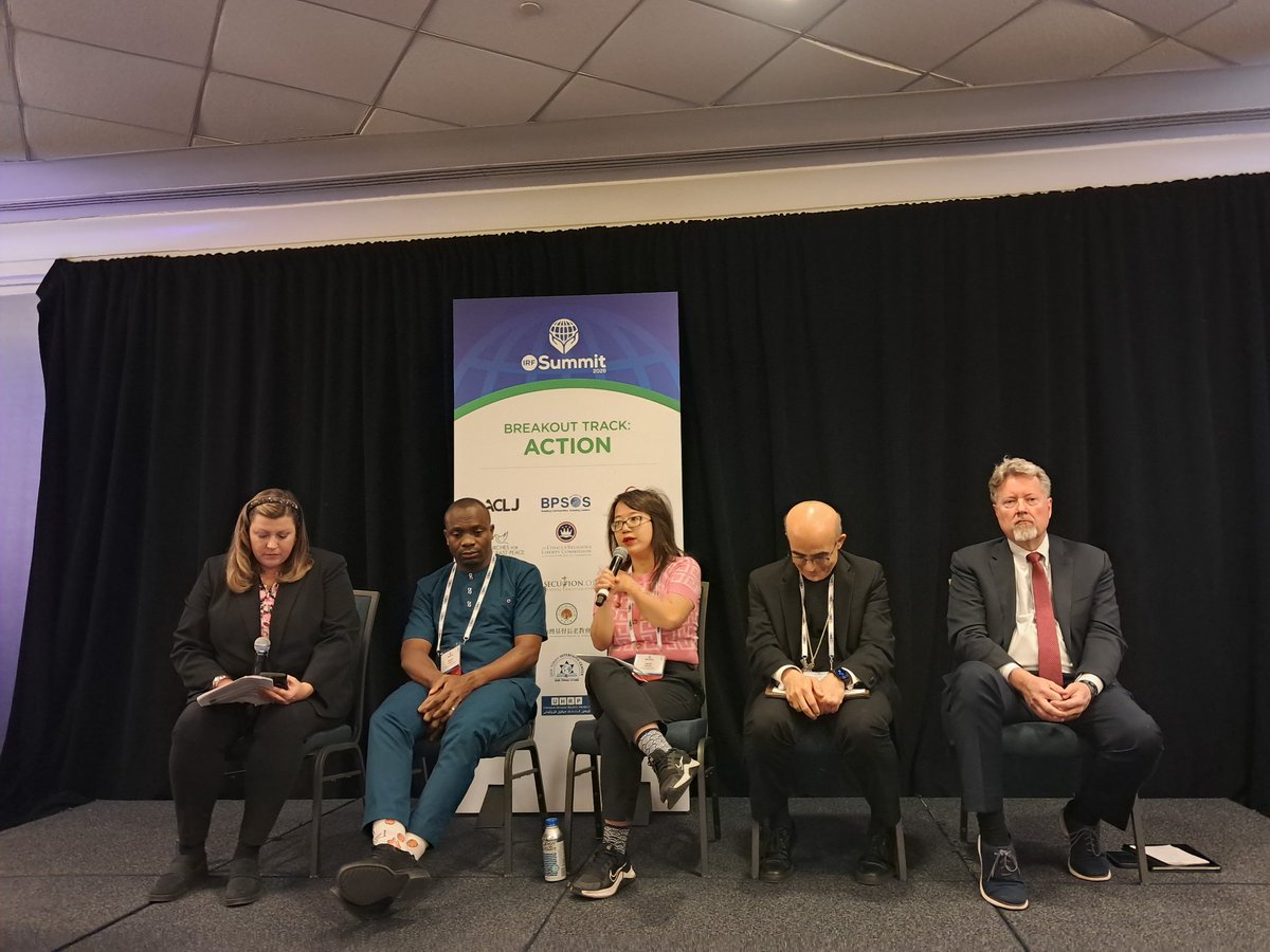 BoatPeopleSOS's tweet photo. @mervthomas @BobFu4China @USCIRF @NazilaGhanea Panel 3.1: "Multi-Faith Alliances in Motion: Forging Partnerships in Our Communities &amp; Nations".
@IrfSecretariat Chair Greg Mitchell &amp; Hai-Di Nguyen of BPSOS were among the panellists. 
#IRFSummit2026 #Actiontrack2026 https://t.co/98pCpNvTGW