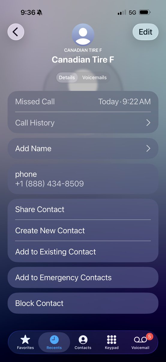 CelestelSharp23's tweet photo. @CanadianTire I keep getting calls from this number. They never leave a message I just wanted to confirm this is your number - thank you 😃 https://t.co/E9U5MH8Mz0