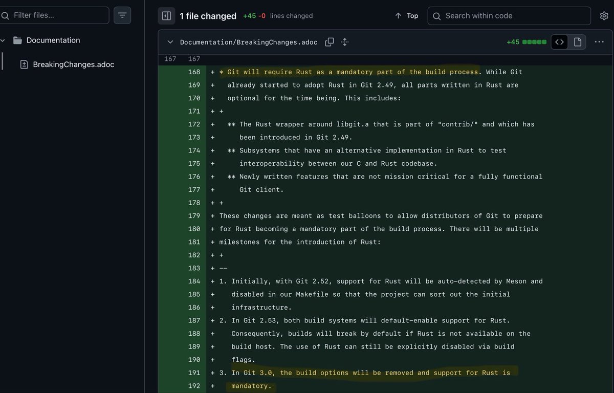 The current estimate for Git 3.0 appears to be some time “second half ...