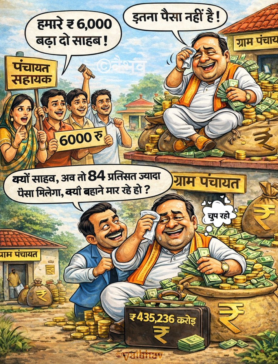 विधायकों, सांसदों और मंत्रियों का
इंटरनेट बिल कभी नहीं रुकता।
लेकिन संविदा कर्मियों के मानदेय के नाम पर
इस देश में हज़ार बहाने हैं। 
पूरा साल बीत जाता है,
विभागों का 60% बजट तक खर्च नहीं हो पाता, लेकिन कर्मचारी को उसके हक की एक-एक बूंद के लिए तरसा दिया जाता है।
ऐसी व्यवस्था मजबूत
