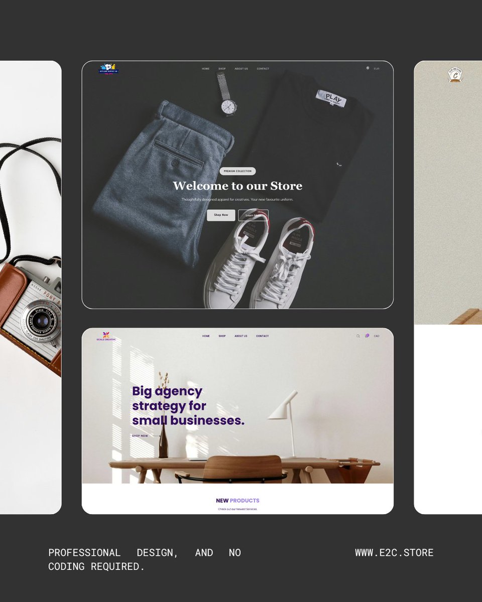 E2cStore's tweet photo. You don't need a design degree to look this good.
Swipe through to see what is possible when you have the right foundation.
Ready to build your own store? Launch now at E2C Store.
#StoreSpotlight #WebDesignInspo #Ecommerce #SmallBizLove #E2CStore #NoCode https://t.co/rbdMowGMAX