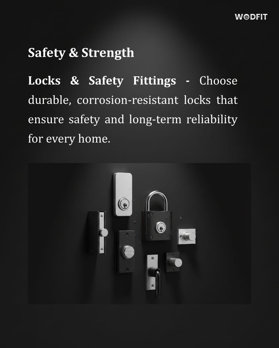 wodfitofficial's tweet image. Must-know window hardware:
Hinges • Handles • Locks • Stays • Stoppers
Right hardware = safer, smoother windows.
#WindowHardware #QualityHardware #BuiltToLast
