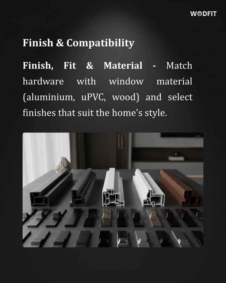 wodfitofficial's tweet image. Must-know window hardware:
Hinges • Handles • Locks • Stays • Stoppers
Right hardware = safer, smoother windows.
#WindowHardware #QualityHardware #BuiltToLast