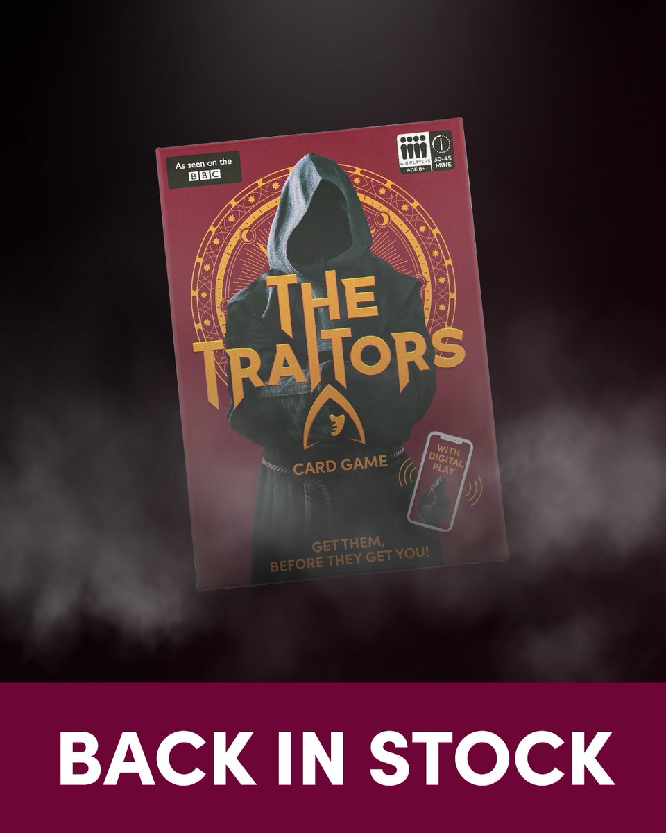 It's BACK! The Traitors Card Game is back!

Trust no one (except us!) and find out who will betray you… 🗡️

Available now on gingerfox.co.uk, Amazon and eBay. 

#thetraitors #thetraitorscardgame #cardgame #traitors