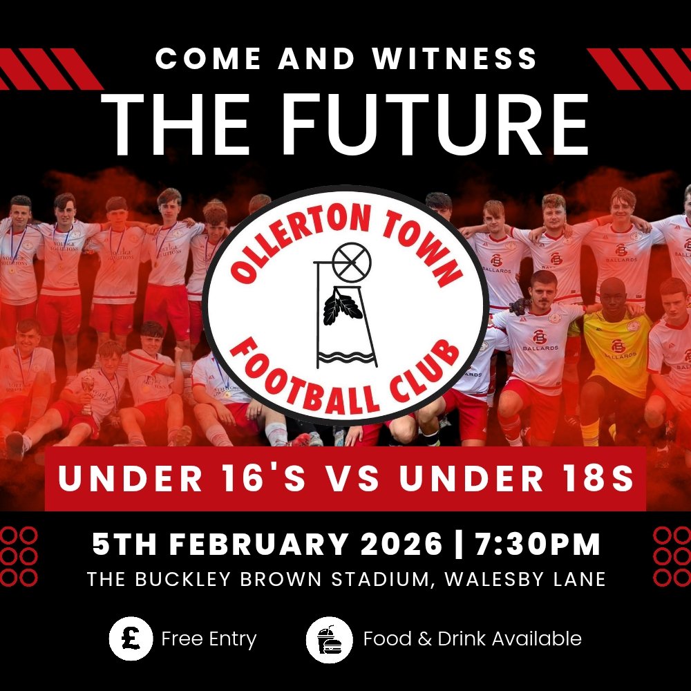 On Thursday evening, our U16s and U18s go head-to-head in a friendly game under the lights! 💡

Come and see the future generation in what will undoubtedly be an entertaining match up!

🔴⚫️ 7:30pm KO 🔴⚫️
🔴⚫️ Free Entry 🔴⚫️

#UpTheTown