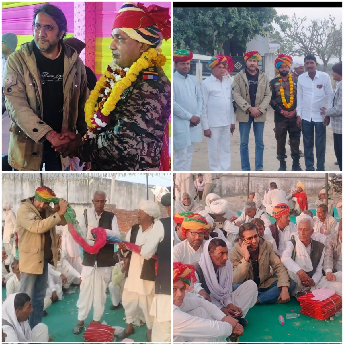 AapnoKunal's tweet photo. विधानसभा क्षेत्र में हवलदार श्री भींवाराम जी गुर्जर, हवलदार श्री ओमप्रकाश जी गुर्जर व सूबेदार श्री शिंभू दयाल जी गुर्जर के सेवानिवृति कार्यक्रम में उपस्थित होकर उनके राष्ट्र सेवा में सफलतापूर्वक कर्तव्य निर्वहन की शुभकामनाएं दी।🙏🏻
जय हिंद!🇮🇳

#KunalSinghShekhawat #ShriMadhopur https://t.co/HhaNG98r2n