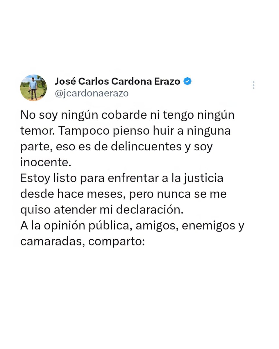TVEShn's tweet image. #tvesteinforma | Comunicado de exministro de #SEDESOL, José Carlos Cardona, quien aseguró que no huirá ni teme enfrentar la justicia.

#tves #noticias