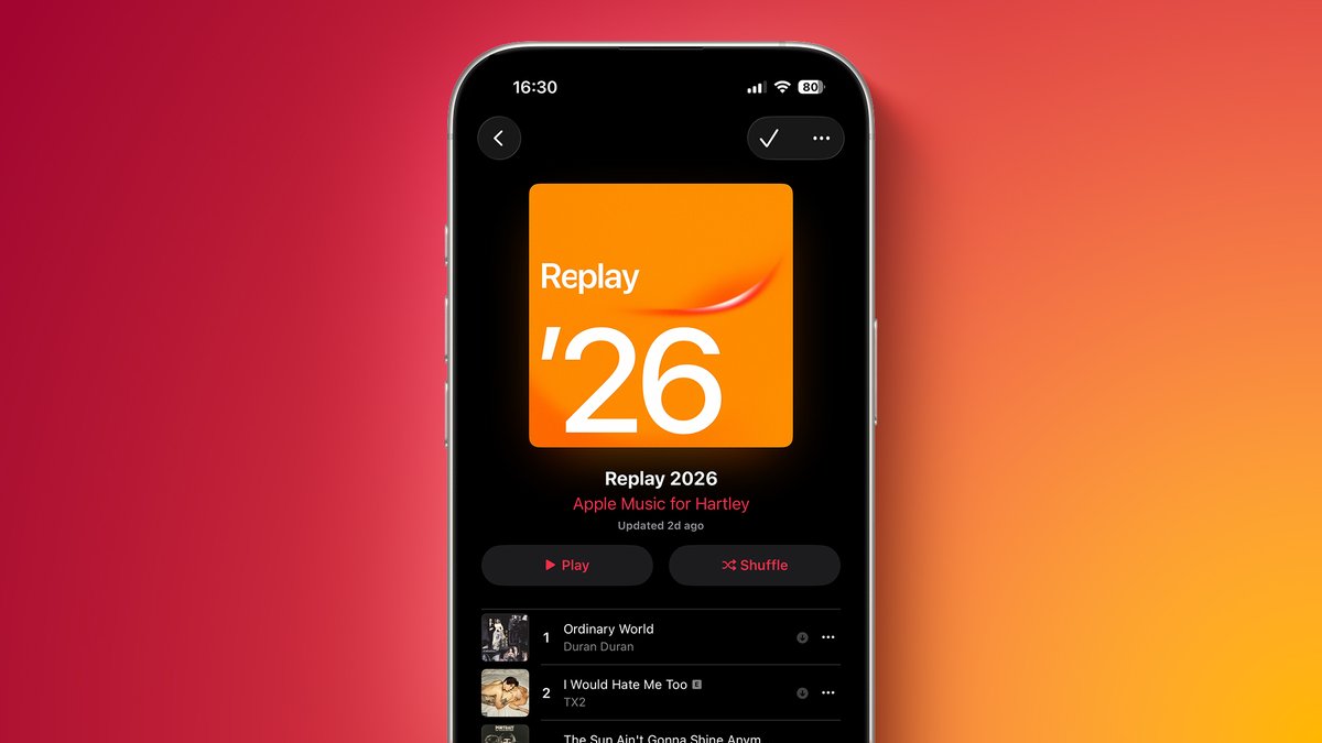 MacRumors's tweet image. Apple Music Replay 2026 Now Available macrumors.com/2026/02/03/app…