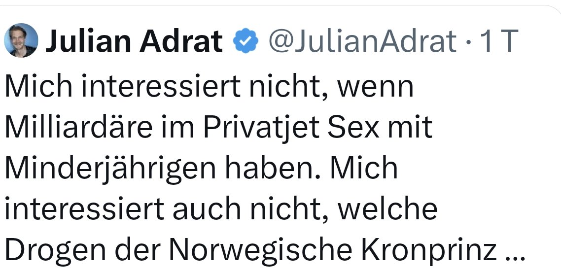 Trump hat vom Kindesmissbrauch Epsteins gewusst, und einigen AfD Politikern ist das scheißegal.
Rechte gehen Hand in Hand, wenn es nur um ihre Sache geht.
#ekelhAfD
#NoAfD

fr.de/politik/er-bek…