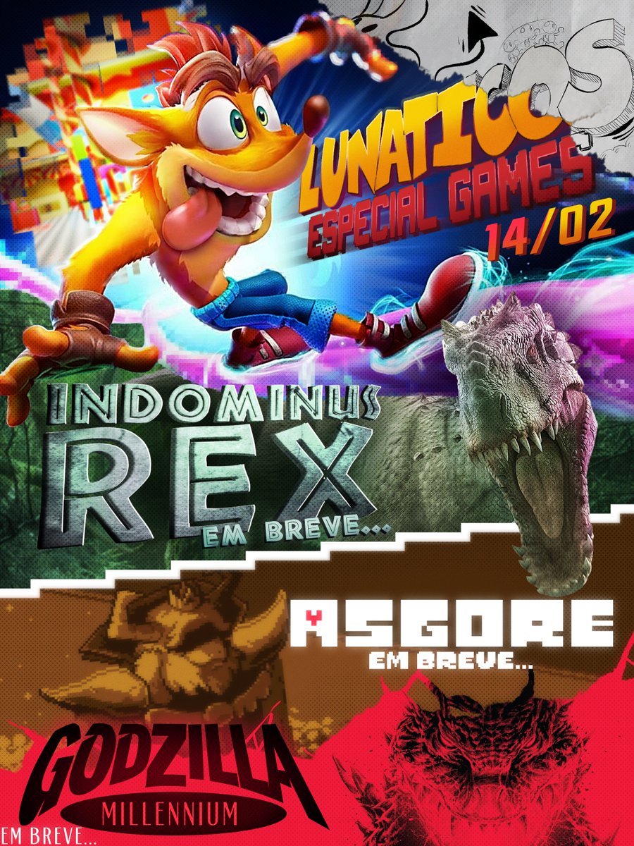 "Tantos mundos novos pra explorar!"💥

O calendário da volta do canal está no ar!

Começando com tudo já no dia 14/02, Lunáticos 4 inicia o ano, seja te levando de volta pra infância ou preso num mundo virtual, ELES ESTÃO DE VOLTA.🎮

Então só aperte o Play e vem com a gente!🍟❤️