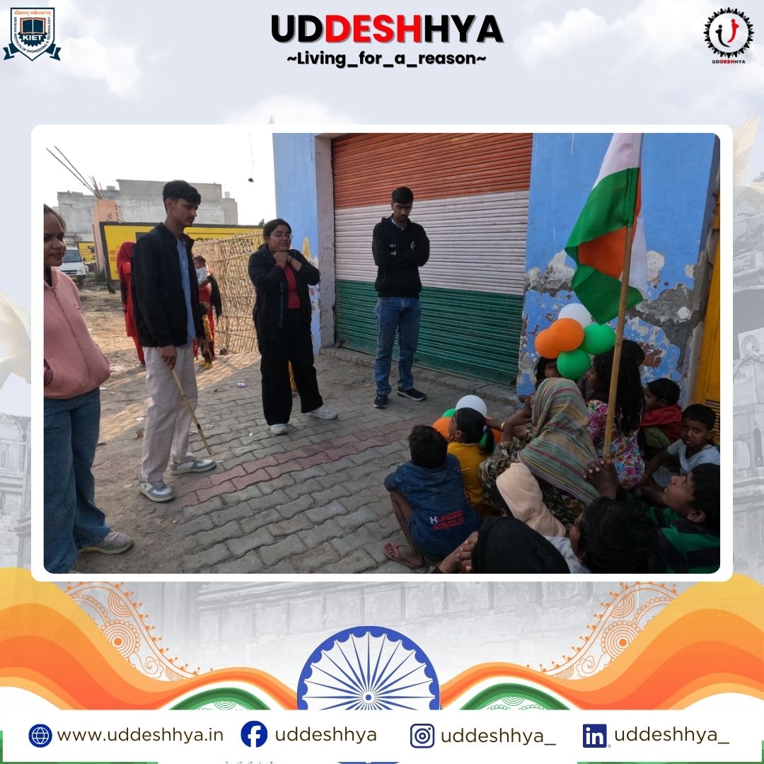 UDDESHHYA_'s tweet photo. This Republic Day, Team Uddeshhya celebrated with the children of our Slum School, spreading joy and awareness among these vibrant young minds. We honored the spirit of our Tricolor by sharing the meaning and significance of each color of our beloved Tiranga. https://t.co/LIfqYi1cHx
