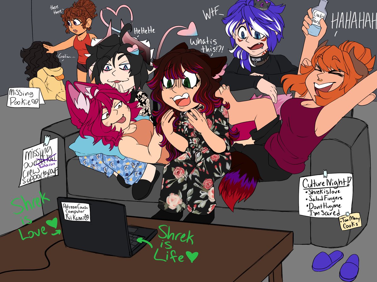 I forgot to post this at the time. Our group watch got bigger for when our friends were at Twitchcon. 
We have fun in the Patreon server for our oshi.