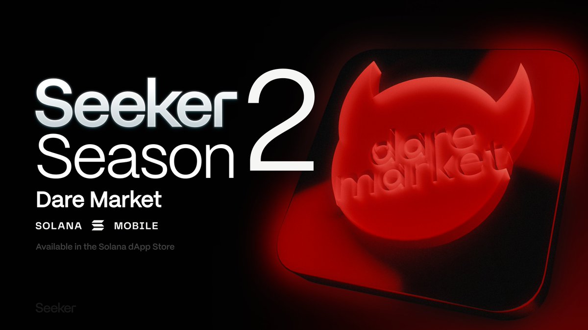 Dare. Create. Win.

Seeker Season welcomes <a href="/daremarket/">dare market</a> to the lineup — with weekly USDC bounties for the most viral Seeker content on X.

New dares drop every week.

Download Dare Market on the Solana dApp Store now.