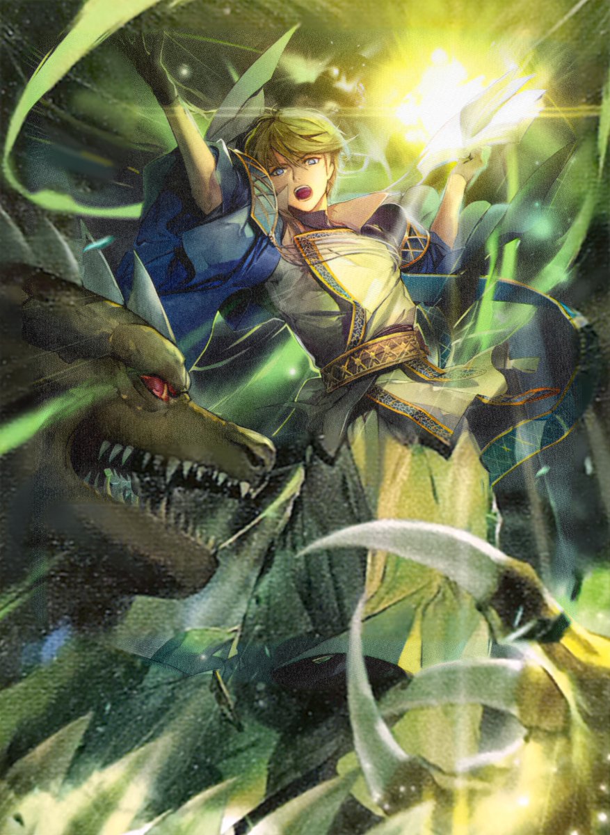 It has recently been brought to my attention that Julian, Sirius, Minerva, and Merric all have Cipher cards that depict them in battle with an earth dragon.
This is a reference to their role on the final map of FE3 and 12!