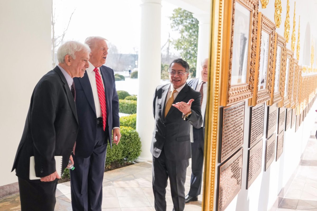 CarrilloKaitu's tweet photo. Primeras imágenes de la esperada reunión de los presidentes Gustavo Petro y Donald Trump en la #CasaBlanca. https://t.co/FVnpO6ogCC