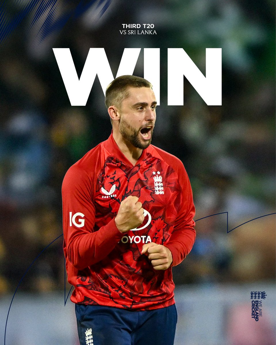 englandcricket's tweet photo. SERIES WHITEWASH! 🏆

A fantastic win for England to cap off a brilliant series.

🔜 2026 World Cup https://t.co/fldlV6yKzZ
