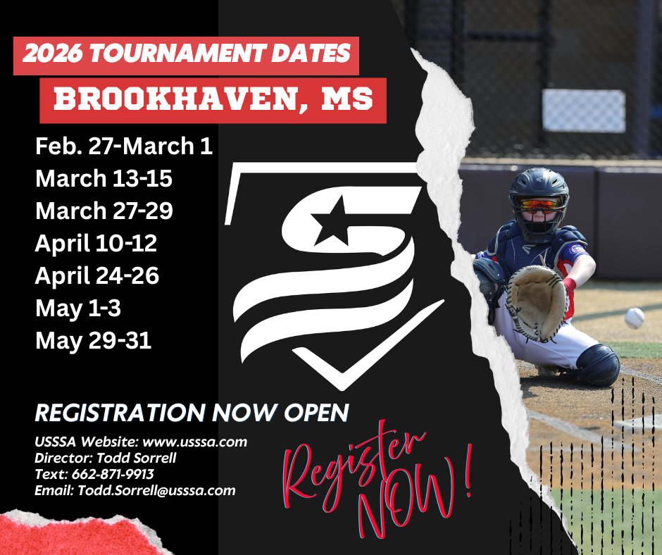 CoachToddSoReal's tweet photo. USSSA baseball is coming to Brookhaven this spring ⚾
👉 https://t.co/oSEecuyVG4
#USSSABaseball #TravelBall #YouthBaseball https://t.co/kzOtdH2jlP