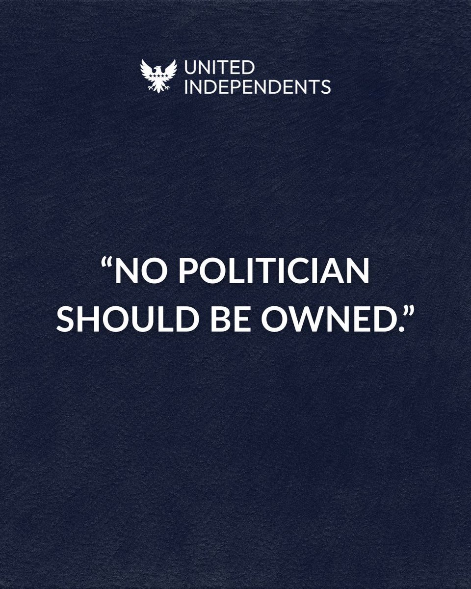 u_independents's tweet image. No politician should be owned by corporate donors.
No voter should be ignored by party machines.
⠀
We’re here to break that system.

#AntiCorruption #TogetherWeRise #DemocracyMatters #PeopleOverParties