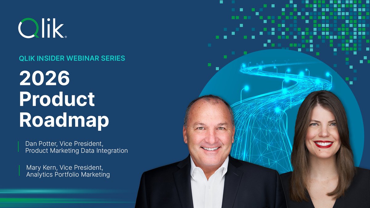 The future of data won’t wait.

Join us 2/18 for a first look at Qlik’s 2026 product roadmap and how agentic intelligence and open architectures are shaping what’s next.

👉 Register now: bit.ly/3O09rBa