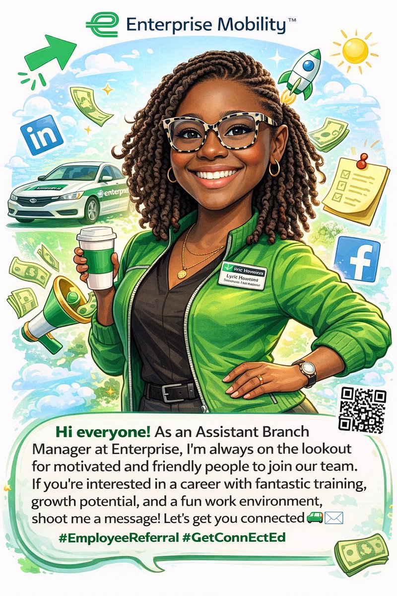 I’m proud to work for a company that offers hands-on training, real growth, and an amazing team culture 💚
<a href="/Enterprise/">Enterprise</a> is growing, and we’re excited to bring in new talent!

If you’re looking for a career where you can build skills, lead teams, and make an impact every day