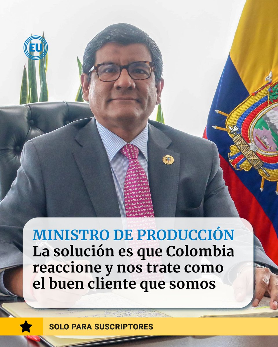 eluniversocom's tweet photo. 👉 https://t.co/N2jLa0SQxQ  
Ecuador: La solución es que Colombia reaccione y nos trate como el buen cliente que somos https://t.co/T9mejxietK