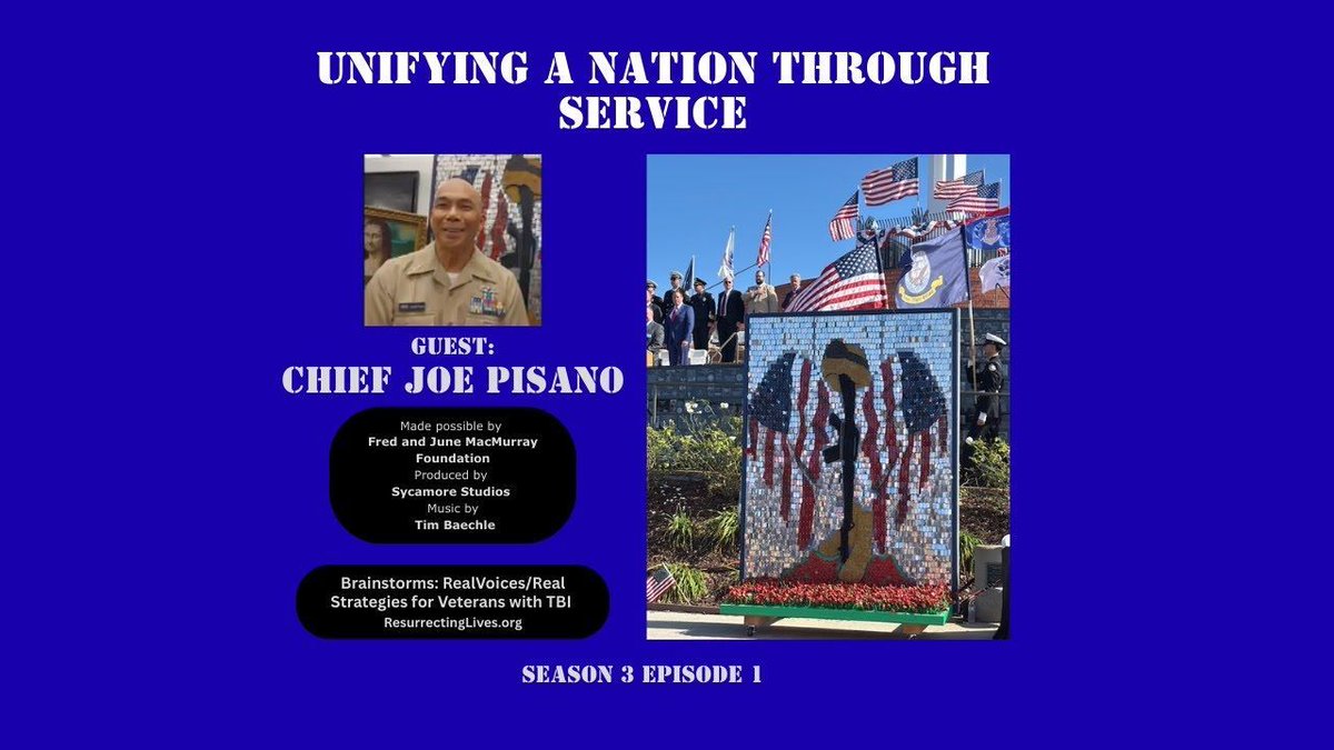mjgranger1's tweet photo. Season 3 of Brainstorms kicks off with a powerful start to 2026! Retired Navy Chief Joe Pisano returns, reflecting on 2025 lessons & vision for the nation's 250th anniversary. Unity, service & action for our Guardians. Watch: https://t.co/VgopQ9KSxM #TBI #Brainstorms https://t.co/cDlUdp9Buc