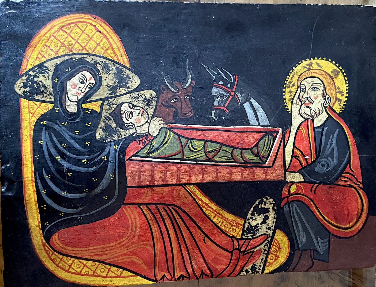 MaeceneArts's tweet photo. Une nativité peinte sur bois par Fidel BOFILL découverte en Allemagne, 34 x 25 cm, merci à Rafael pour le partage et à Sabina pour son témoignage #maecenearts #sophiaantipolis #catalogne #fidelbofill #vic https://t.co/XvWIdIfJda