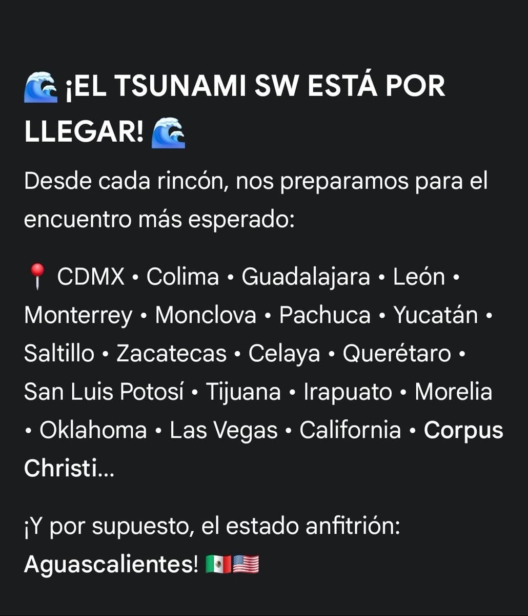 ¿Y tú ya eres parte de la ola? 
Del 9 al 12 de abril 🌊 
¿De que ciudad nos acompañas?