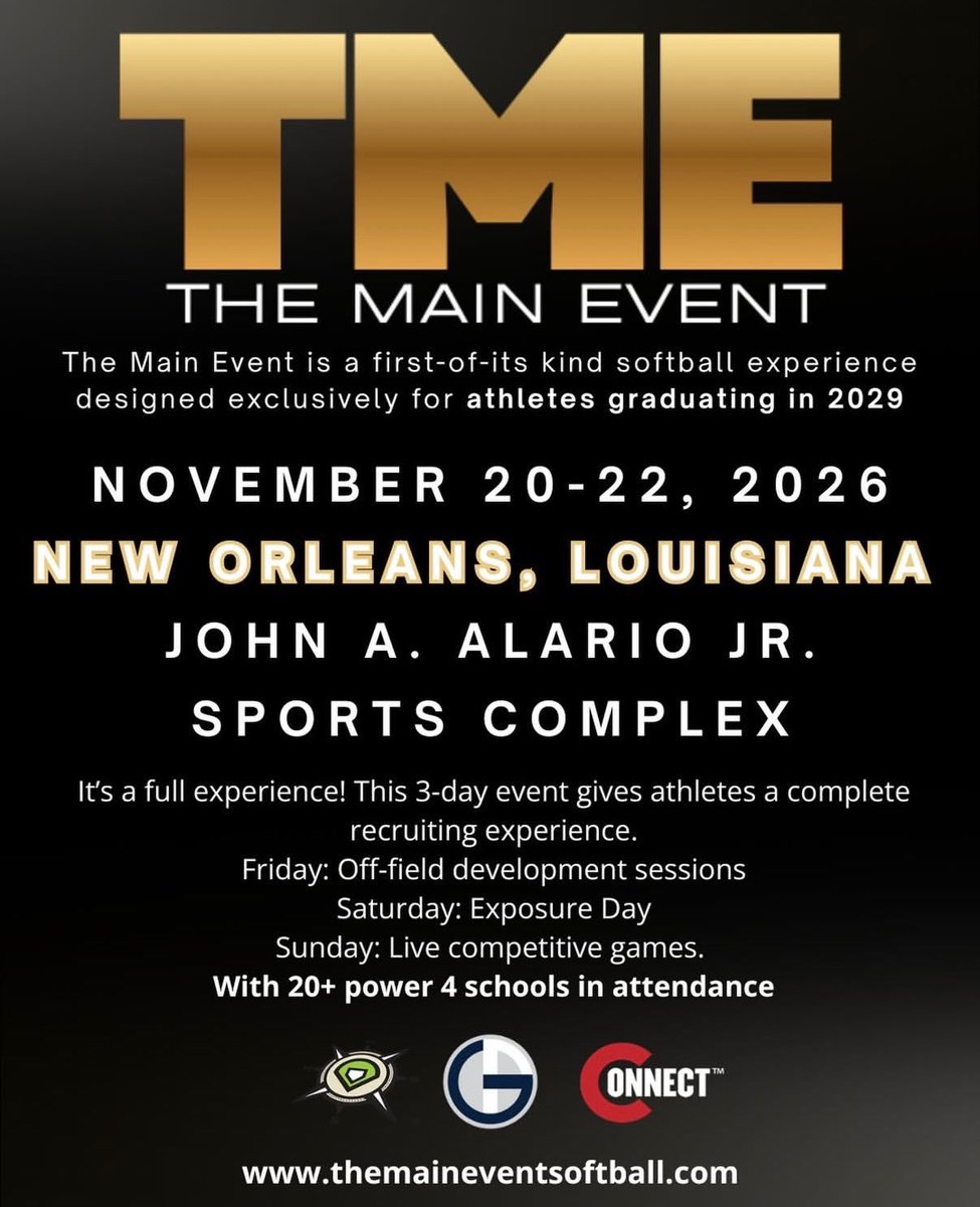 LineDsoftball's tweet image. Breaking News‼️| Diamond Direction and Top Gun Events Announce the Launch of “The Main Event,” a First-of-Its-Kind Softball Experience for the Class of 2029🤩🥎 Link below to learn more!⬇️

🔗: linedrivemedia.com/news/breaking-…

#LineDriveMedia #themainevent #diamonddirection #topgunevents