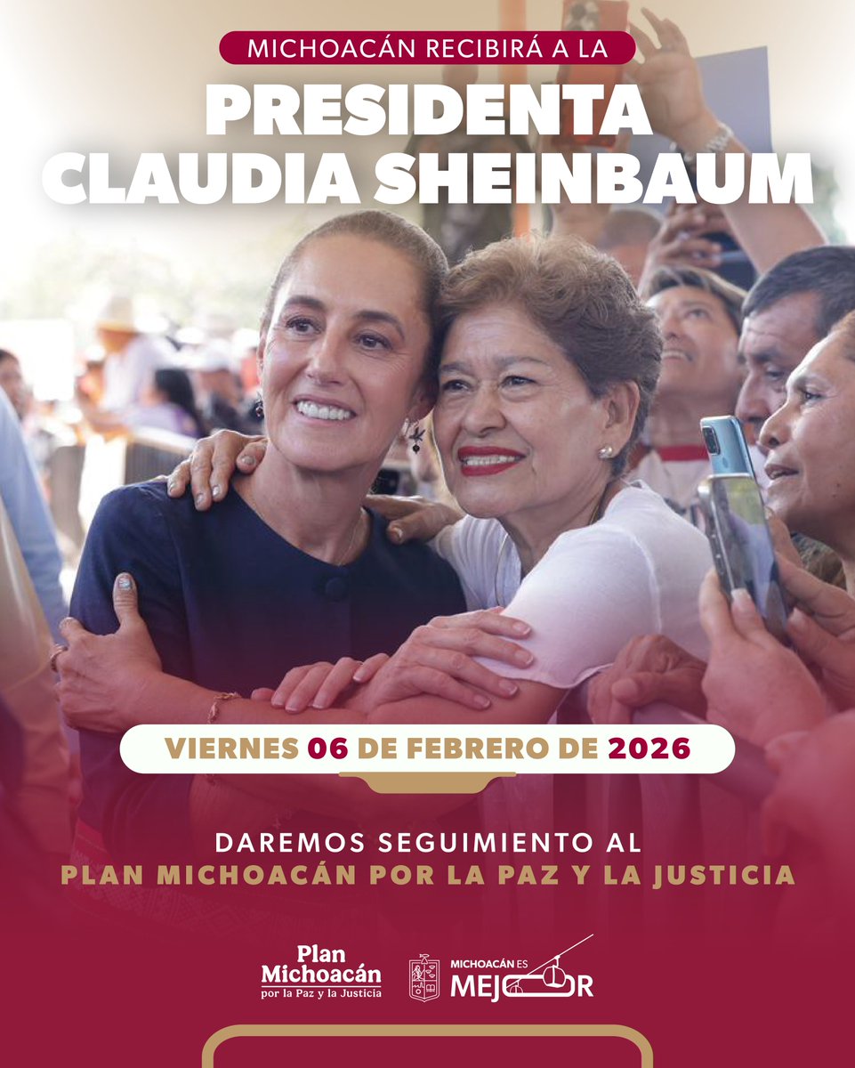 Michoacán ha encontrado en la presidenta <a href="/Claudiashein/">Claudia Sheinbaum Pardo</a> a una gran aliada. Este viernes la recibiremos con los brazos abiertos, en una visita que reafirma su cariño y respaldo total a nuestro pueblo. 

Encabezaremos juntos la conferencia "mañanera" y una mesa de trabajo para