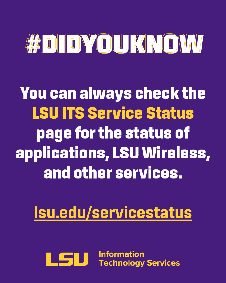 LSU IT Services tweet media