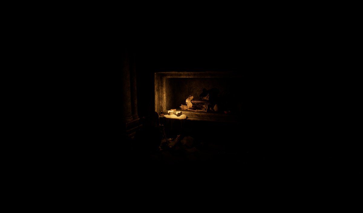 AstroRealmst's tweet photo. Found them side by side.

The note explains why they never left.

#gamedev #indiedev #indiegame #darkfantasy #environmentalstorytelling https://t.co/BlEEC1XZU1