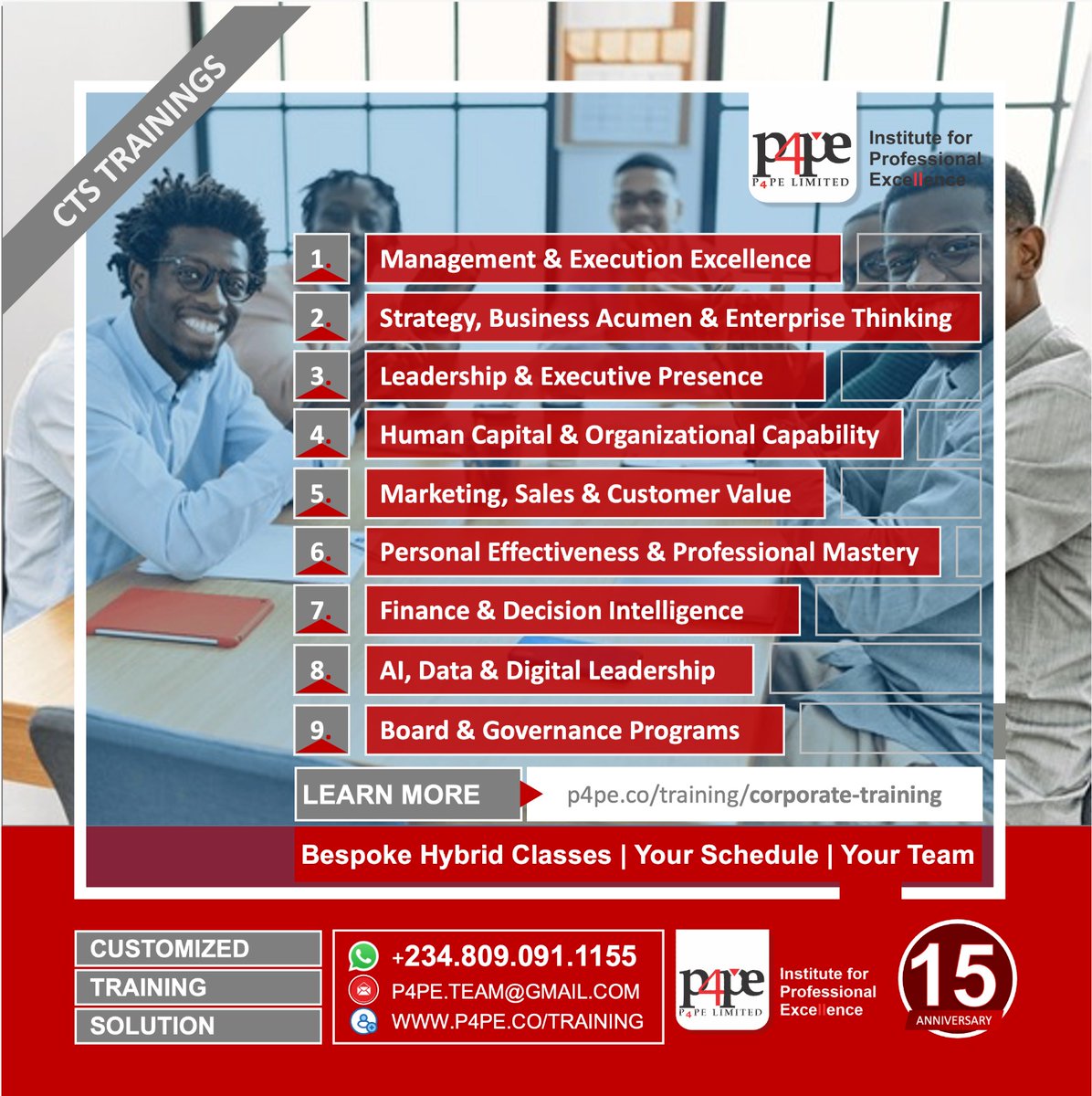 P4PEtwt's tweet image. Not because your people are incapable.
But because generic training doesn’t understand your people or your systems.
At P4PE Institute, we design Customised Training Solutions (CTS) that fit your organization—your reality, your challenges, your goals.#HRStrategy #P4PEInstitute
