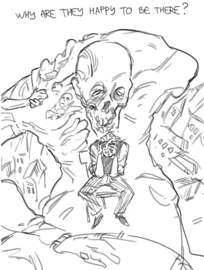 i gave up on trying to draw a pile of crushed corpses well so this wip is gonna stay a wip forever