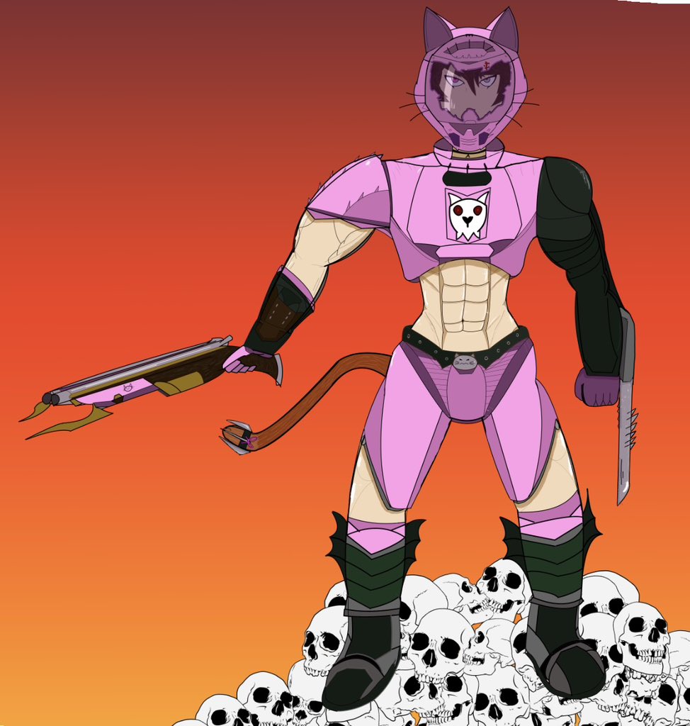 The slayer <a href="/alichuart/">alichu</a> the Doomkitty has arrived complete with super catshotgun and her extra stylish PraetorCat armor and she’s ready to take on all of Hells forces “queue heavy cat metal music 🤘”
She’s a one catgirl catpocalypse!