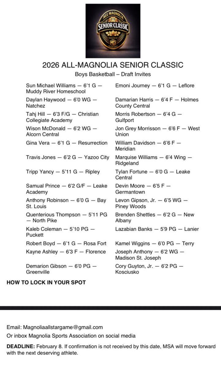 Magnolia Sports Association tweet media