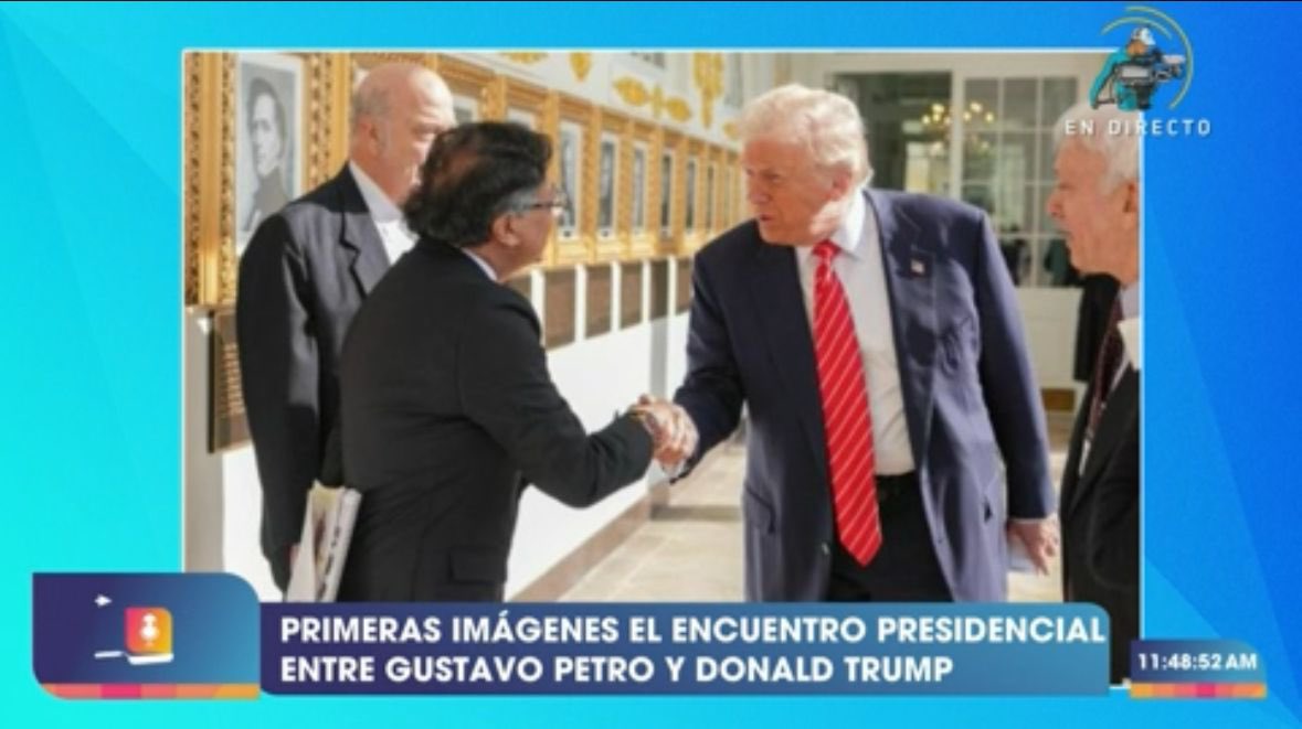 El presidente <a href="/petrogustavo/">Gustavo Petro</a> en estos momentos, dialogando con el presidente Trump. Un diálogo por Colombia y el mundo. #AgendaDeEstado