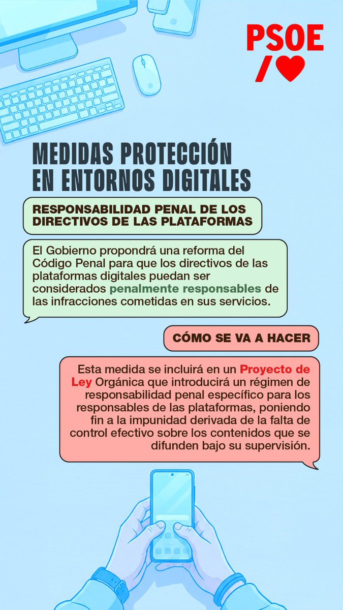 📲 Medias de protección en entornos digitales. 

Responsabilidad penal de los directivos de las plataformas ⤵️