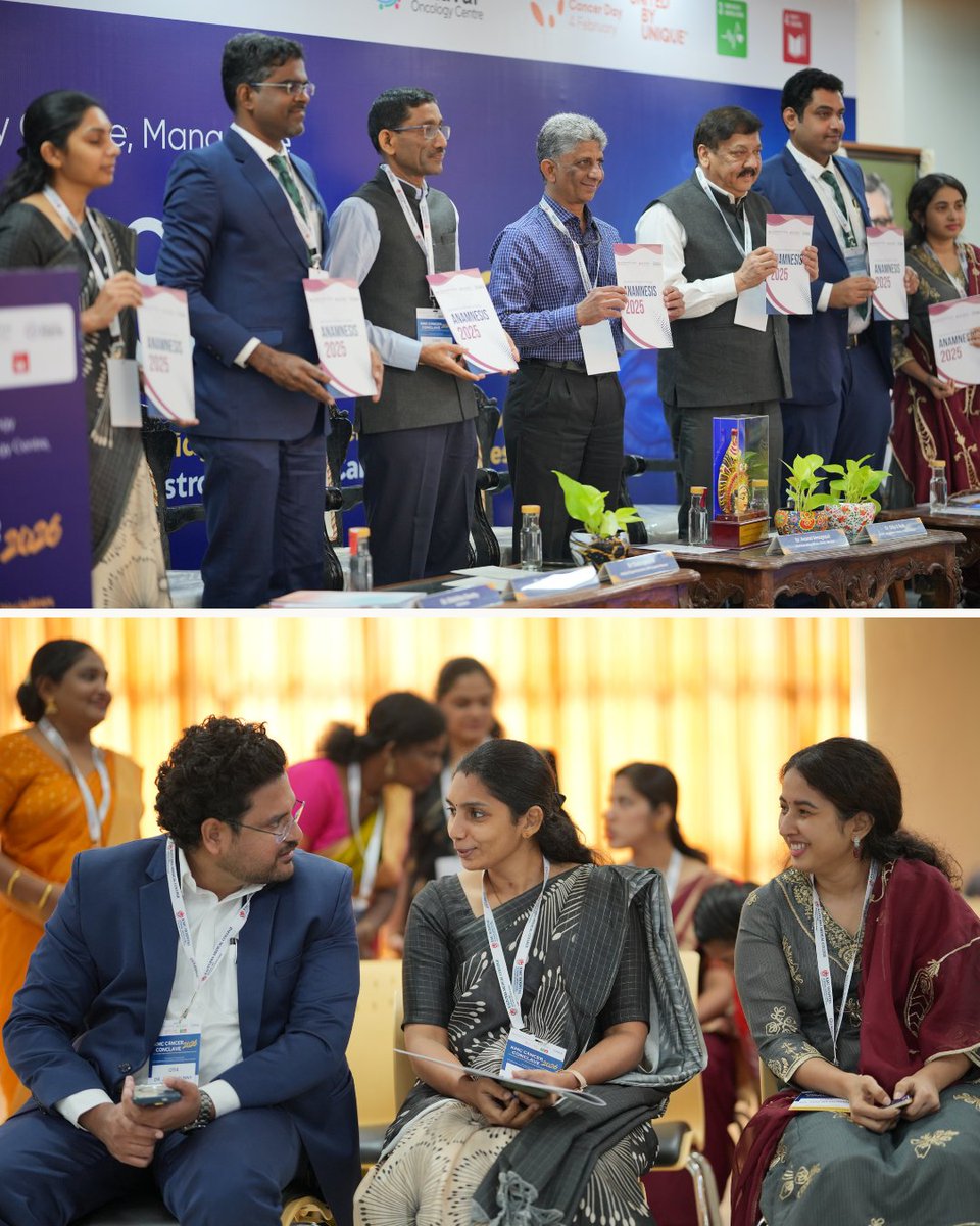 KMC_Mangalore's tweet photo. The KMC Cancer Conclave 2026 was held on 31 Jan–1 Feb at KMC Marena, Attavar, featuring expert oncology discussions, PG presentations, and the Mangalore Can-Walk 2026 with 1,200+ participants for World Cancer Day.
#KMCMangalore #CancerConclave #WorldCancerDay https://t.co/ST1OzBtl4c