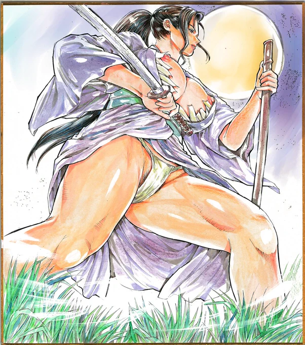 2月4日は『武士 の日』なので・・・ 【 月 下 の おっぱい 侍 】 デジタル版とアナログ版両方あげときます
