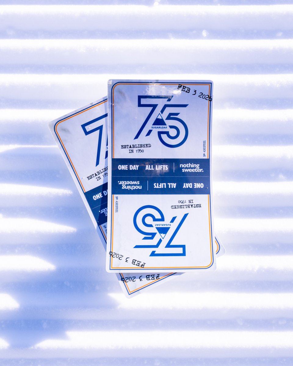 SugarloafMaine's tweet photo. We brought the wicket ticket back for our 75th day of the 75th season, because some things deserve to be held in your hand. There's #NothingSweeter than a bit of Sugarloaf nostalgia https://t.co/TgKmCpywg4