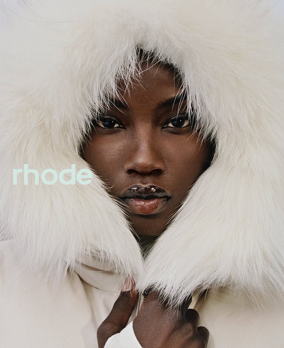 saintdemie's tweet photo. anok yai and hailey bieber for rhode ❄️ https://t.co/3kDf6KI30N