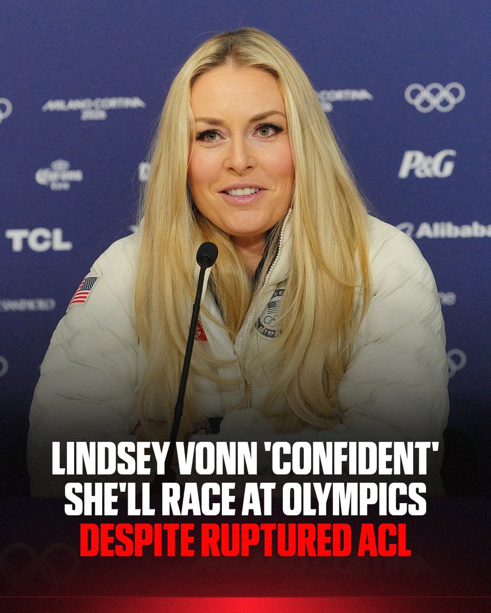 🚨 Lindsey Vonn will take part in the Olympic Games despite a ruptured ACL.

“It’s only 90 seconds. What’s 90 seconds in a lifetime?” Lindsey Vonn said.