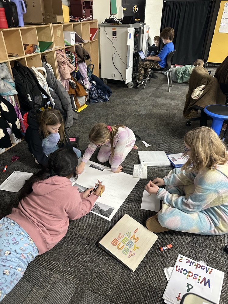 4th graders are collaborating on group presentations about mountains. We can't wait to see them present later this week!