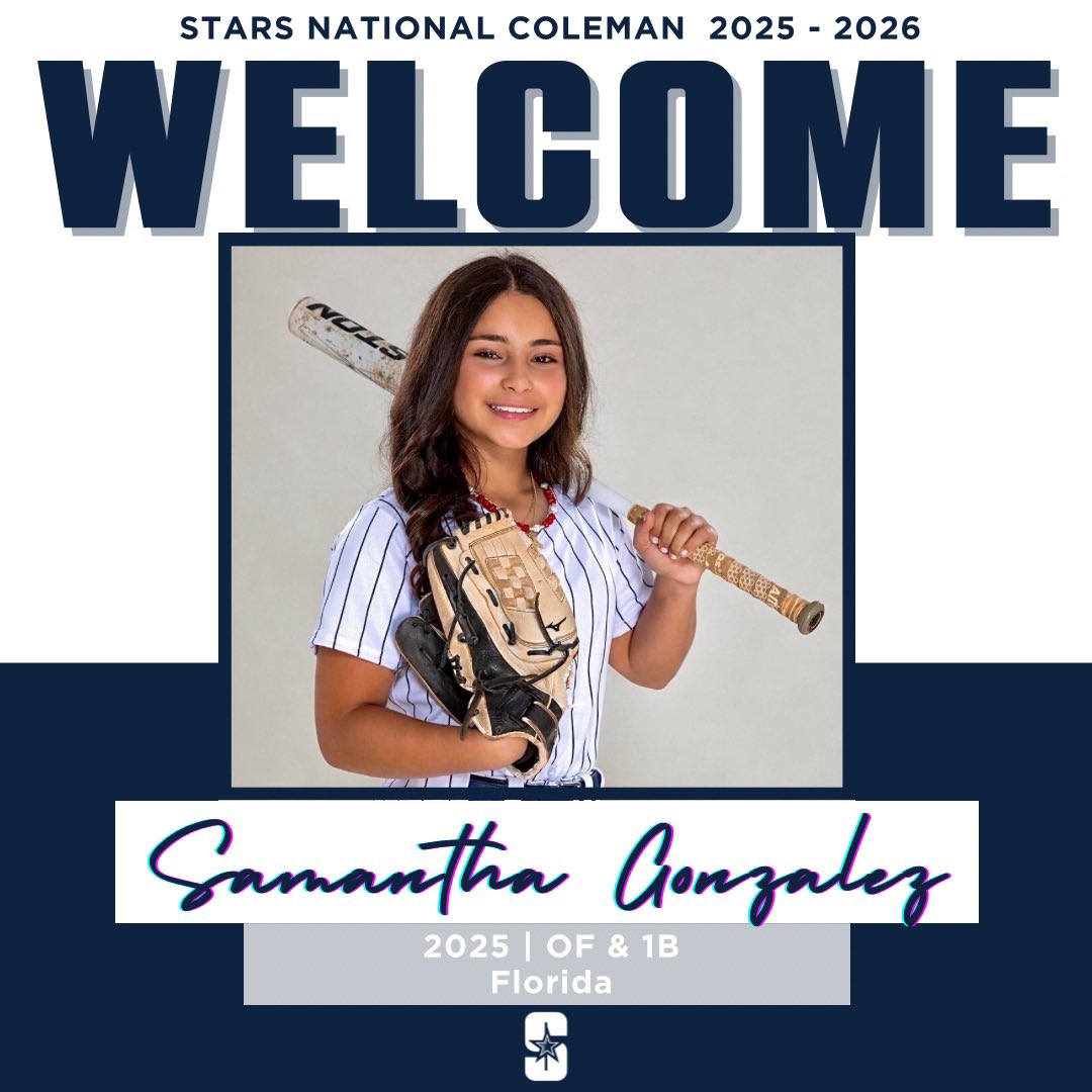 SLgonzalez2030's tweet photo. I’m incredibly grateful and honored for the opportunity to join the @StarsNatColeman 14u team for the 2025-2026 season. I look forward to learning from great coaches, competing with talented teammates, and continuing to work hard to improve my game. Thank you so much for this opportunity Coach Rachel @_coachrachel and Coach Rob @CompleteGame. I can’t wait to meet the team! ⭐🥎 #Thankful #StarsNational

@starsnationalfp @StarsNatColeman @TopPreps @ExtraInningSB @TOP_D1RECRUITS